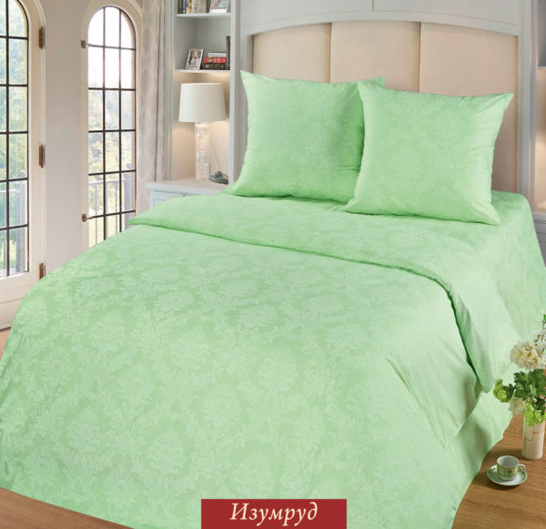 Пододеяльник поплин жаккард "Изумруд" ArtCotton